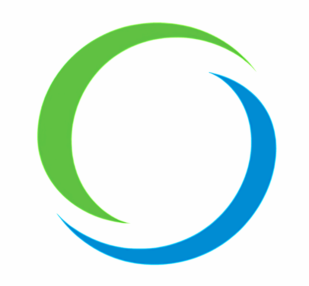 blue and green circle