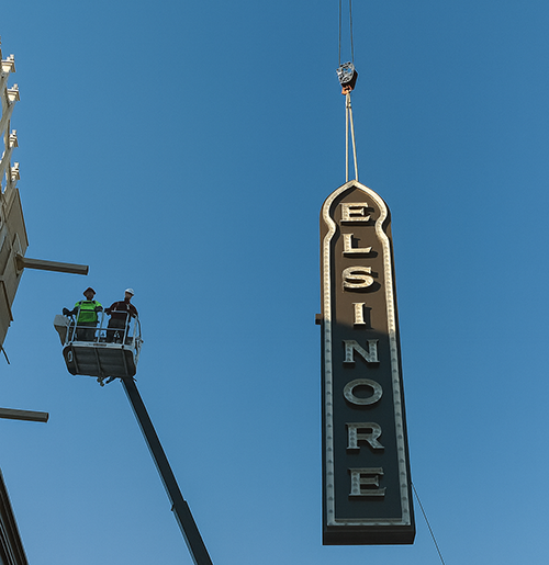 Signs Elsinore Theater